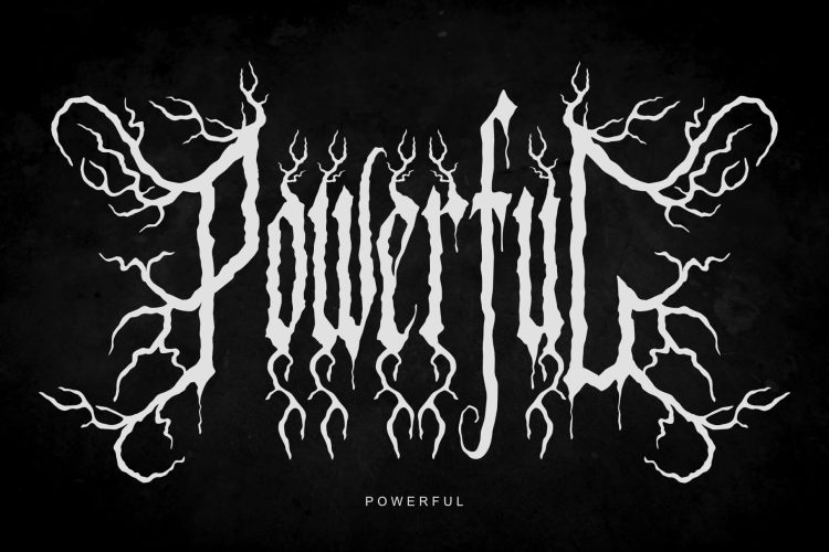 death metal typeface