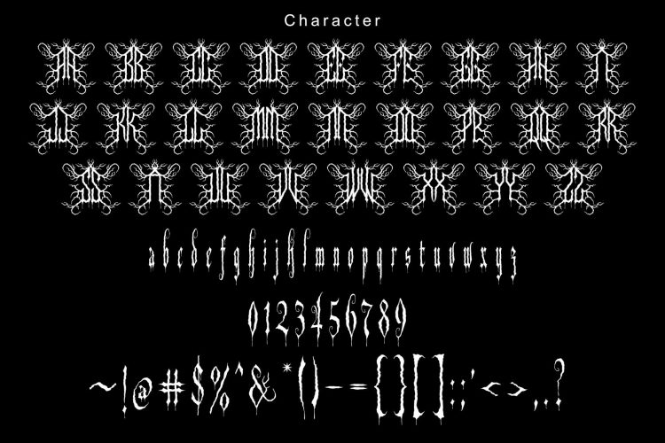 death metal typeface