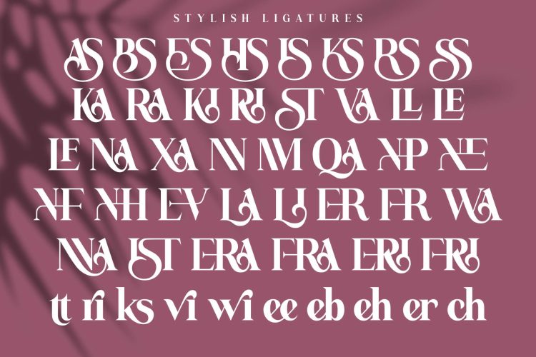 modern ligature typeface