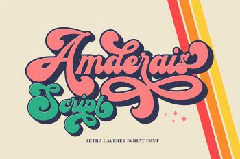 Retro Layered Script Font