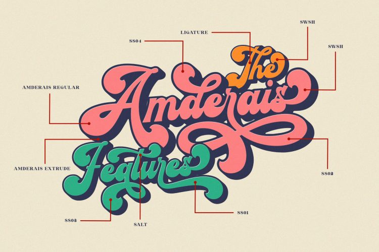 Retro Layered Script Font