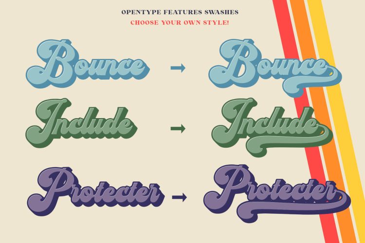 Retro Layered Script Font