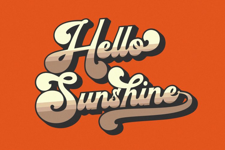 Retro Layered Script Font