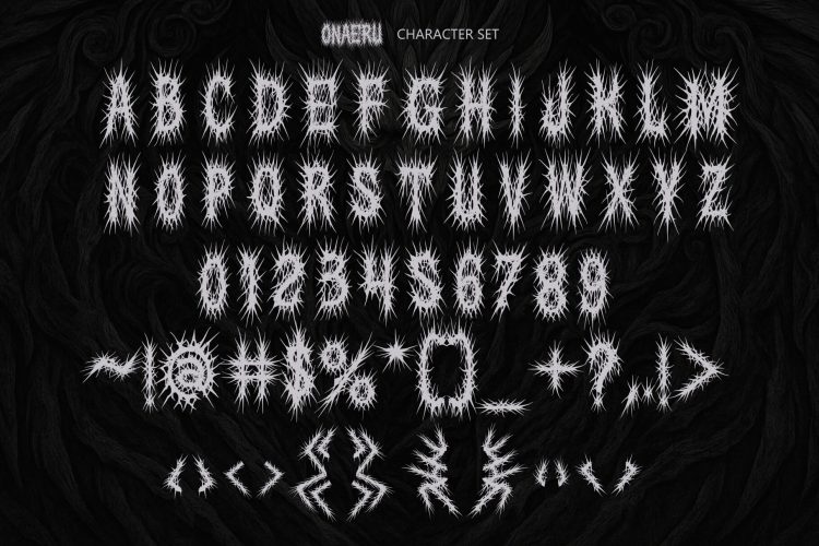 Onaeru - Death Metal Font - Image 8